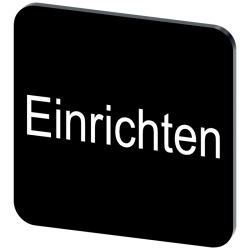 Табличка маркировочная самоклеящаяся для корпусов 22х22мм надпись белая с маркировкой: EINRICHTEN черн. Siemens 3SU19000AF160AR0