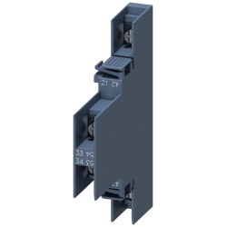 Модуль блок-контактов боковой 1НО+1НЗ для контакторов коммутации электродвигателей типоразмер S00 выводы под кольцевые кабельные наконечники din en 50012 и din en 50005 Siemens 3RH29114DA11