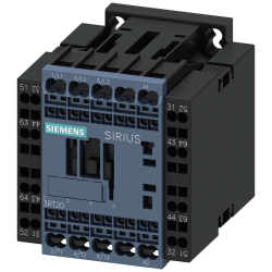 Контактор 3п кат. 110В DC 1НЗ 5.5кВт AC-3 400В типоразмер S00 пружин. зажимы Siemens 3RT20172FF480KT1