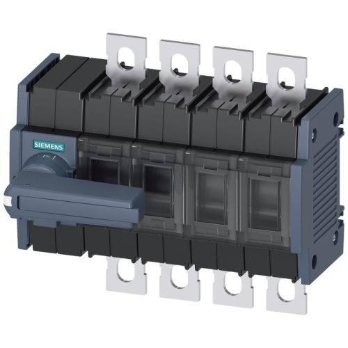 Выключатель-разъединитель 100А тр.2 4-пол фронт. упр. слева комплектное устр. с серой ручкой плоские клеммы включ. фаз. барьеры Siemens 3KD30420NE100