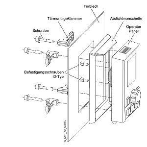 Устройство SINAMICS G120 DOOR для надверного монтажа панели оператора Siemens 6SL32560AP000JA0