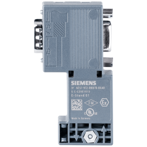 Соединитель шинный SIMATIC DP для PROFIBUS до 12МБит/с вывод кабеля 90град. 15.8х72.2х36.4мм Siemens 6ES79720BB700XA0